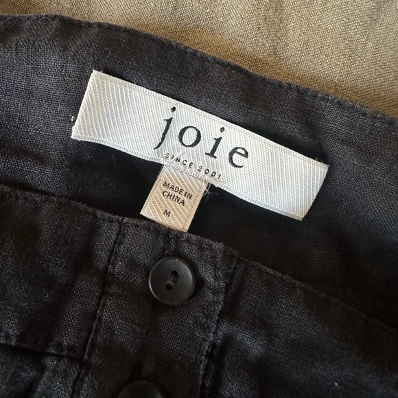 Puff sleeve linen cropped top - Picture 1 of 4